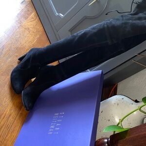 Stuart Weitzman Highland Boots Suede Over the knee boots in Black Suede